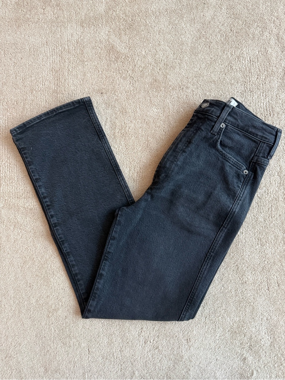 Agolde Straight-Leg Jeans in Black